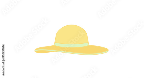 Yellow Sun Hat Fashion Accessory Summer.