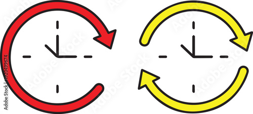 Clocks moving in opposite directions