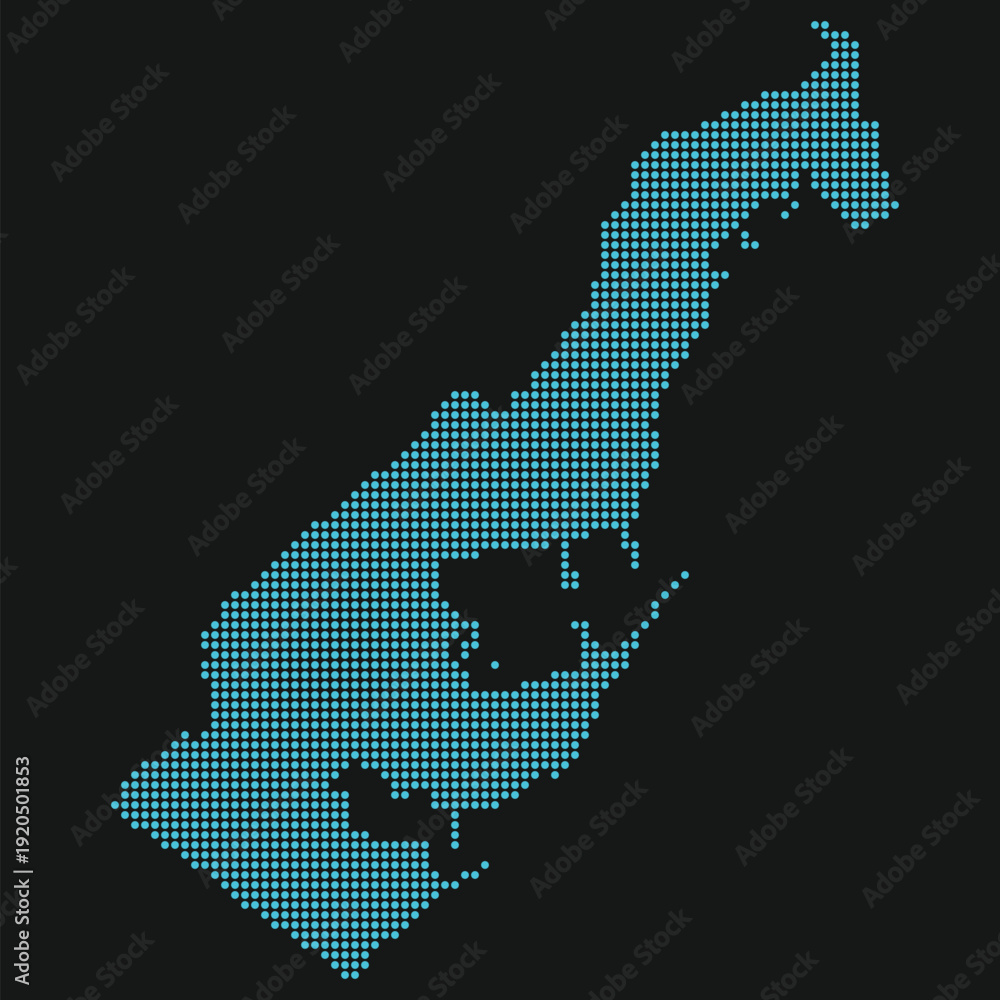 Obraz premium Monaco Light Blue Point Grid Map Black AI4I Strategy Ethical AI Research