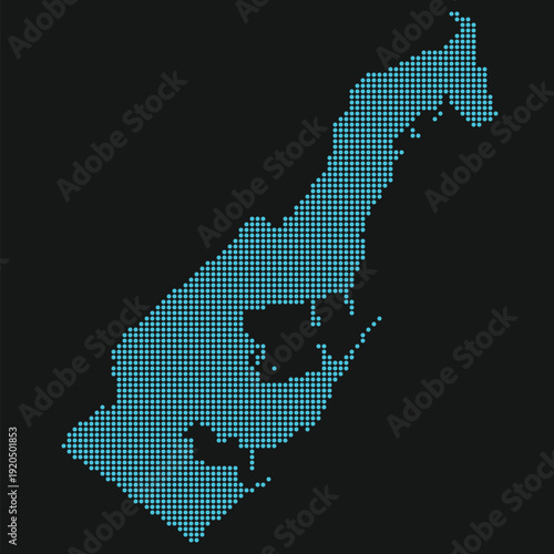 Monaco Light Blue Point Grid Map Black AI4I Strategy Ethical AI Research