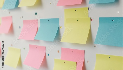 Colorful Sticky Notes on a White Board - A Reminder System.