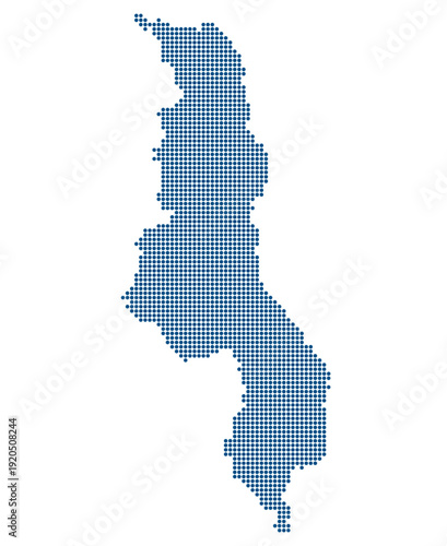Malawi Blue Dotted Map Digitale 2026 PNRR Modernization Corridor