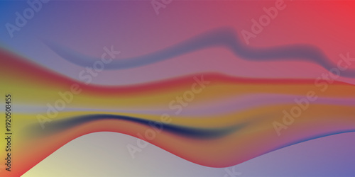 Elegant Abstract Wave Background in blue, red, yellow, and orange, Amazing Web Design Element or Digital Art Display. New esp vector