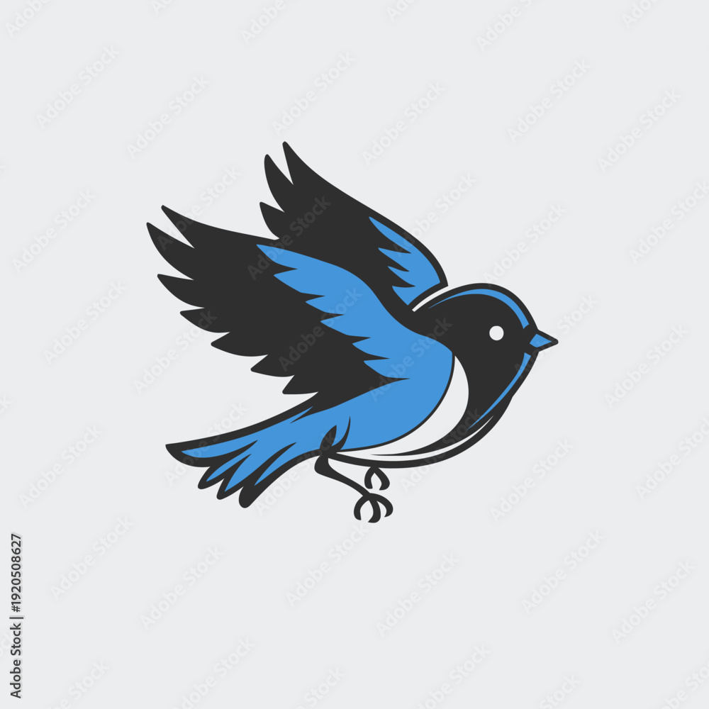 Obraz premium Flying bird vector illustration on white background suitable for design use