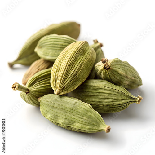 Wallpaper Mural Whole Green Cardamom Pods Isolated on White Background Torontodigital.ca