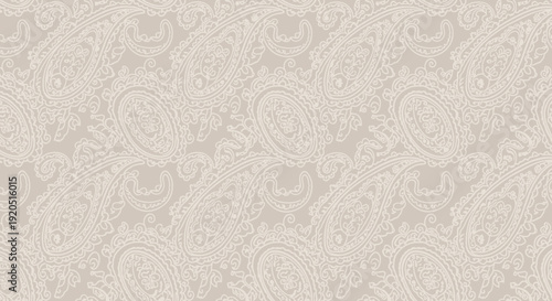 Intricate black and white paisley pattern with ornate swirls and arabesque flourishes.