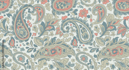 Intricate black and white paisley pattern with ornate swirls and arabesque flourishes.