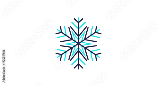 Vector illustration of a Christmas tree made of blue snowflakes with winter holiday decoration design