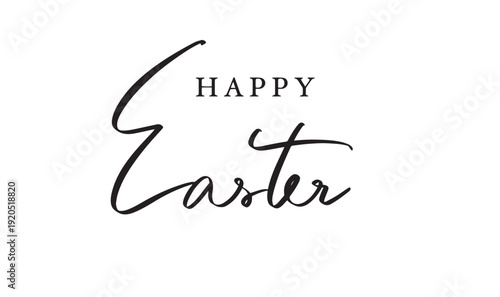 happy easter day text font calligraphy written lettering script black color icon object happy easter day egg banner poster springtime season summer gift happy easter april month template party easter