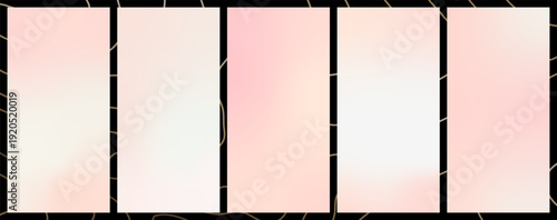Cream gradation backgrounds, pastel gradients set
