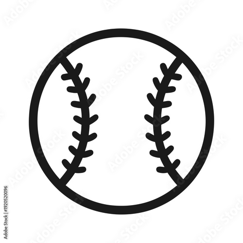 A simple illustration of a baseball on a black background
