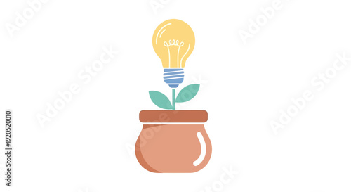 Light Bulb Planting in Pot.