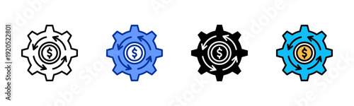 Optimization icon set multiple style collection