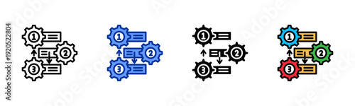 Prioritization icon set multiple style collection