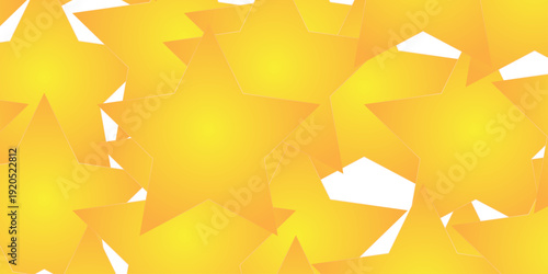 Vector yellow five stars isolated template. Row of five orange stars representing a perfect rating, commonly used in reviews, customer feedback. Yellow star Rating symbol vector.
