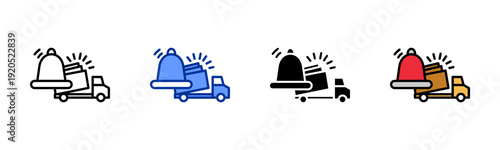 Notification Overload icon set multiple style collection