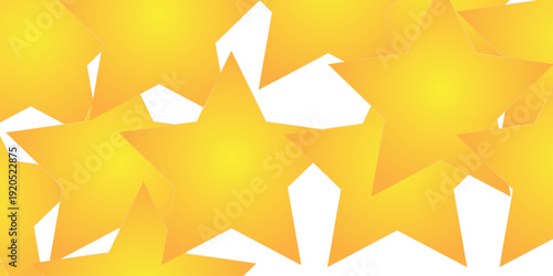 Vector yellow five stars isolated template. Row of five orange stars representing a perfect rating, commonly used in reviews, customer feedback. Yellow star Rating symbol vector.