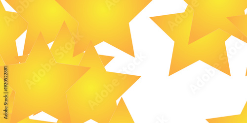 Vector yellow five stars isolated template. Row of five orange stars representing a perfect rating, commonly used in reviews, customer feedback. Yellow star Rating symbol vector.