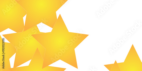 Vector yellow five stars isolated template. Row of five orange stars representing a perfect rating, commonly used in reviews, customer feedback. Yellow star Rating symbol vector.