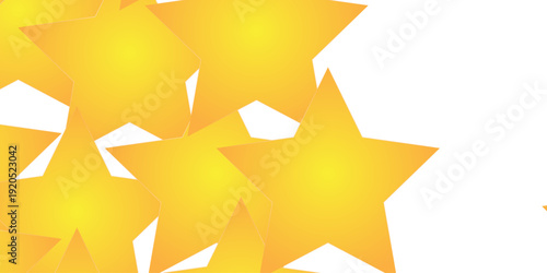 Vector yellow five stars isolated template. Row of five orange stars representing a perfect rating, commonly used in reviews, customer feedback. Yellow star Rating symbol vector.
