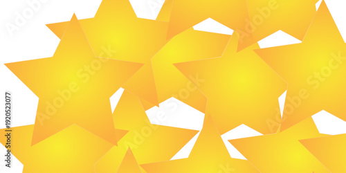 Vector yellow five stars isolated template. Row of five orange stars representing a perfect rating, commonly used in reviews, customer feedback. Yellow star Rating symbol vector.