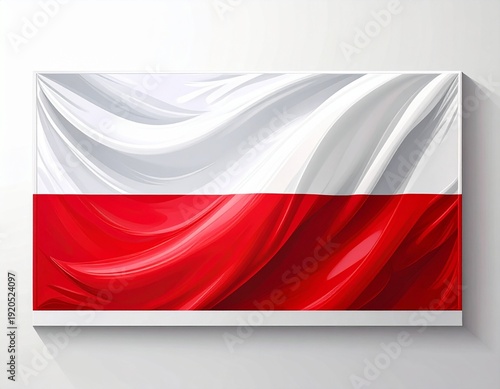 Poland national flag with abstract red and white shapes Free Download Poland national flag with abstract red and white shapes - GFXLoad