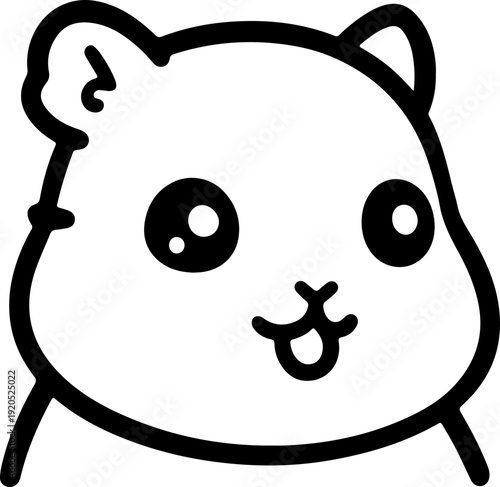 Illustration of a hamster with a wacky facial expression