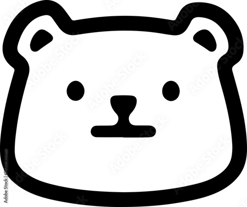 Illustration of a bear with a wacky facial expression