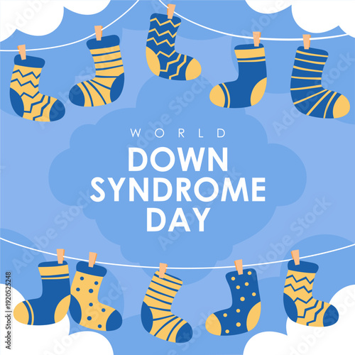 vector world down syndrome day poster template