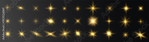 Glowing light effects on dark background