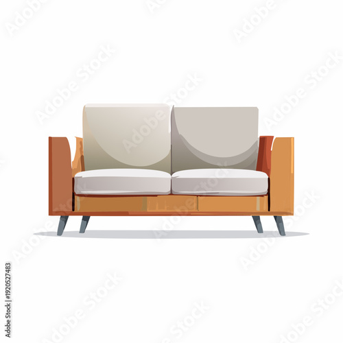 Modern two-seater sofa with clean lines and a contemporary design, ideal for stylish home interiors and comfortable living spaces