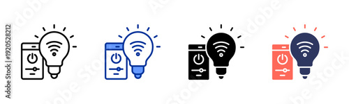 Lighting Control icon set multiple style collection