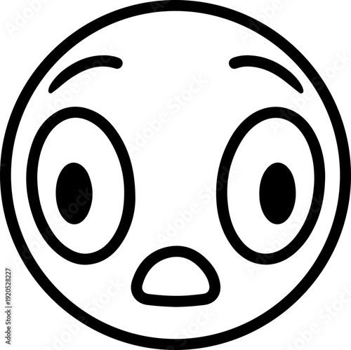 Illustration of an emoji with a shocked facial expression