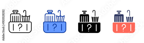 Lost And Found icon set multiple style collection