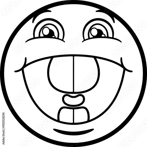 Illustration of an emoji with a smiling facial expression