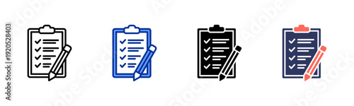 Post Event Survey icon set multiple style collection