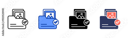 Photo Documentation icon set multiple style collection