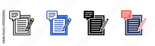Follow Up Communication icon set multiple style collection