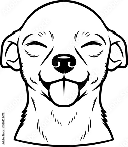 Illustration of a dog with a wacky facial expression
