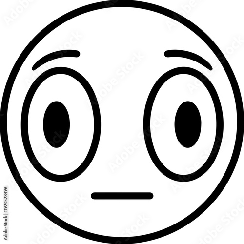 Illustration of an emoji with a shocked facial expression