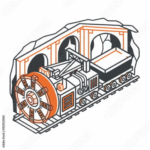 Underground Tunnel Boring Machine Industrial Equipment.