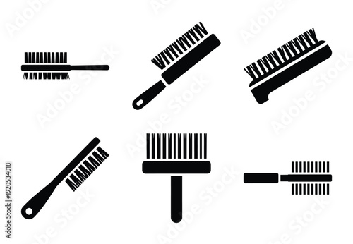 A set of  constriction tools and wire brush icons