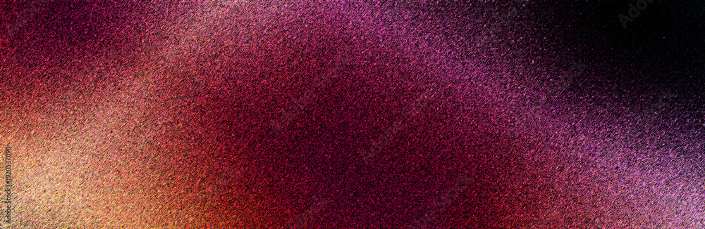 Fototapeta premium Energetic magenta, orange, and black grainy texture forms a dynamic abstract surface perfect for edgy posters, music covers, and bold digital design backgrounds.