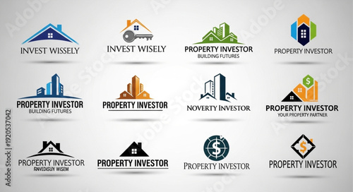 Collection of Real Estate and Property Investment Logos.