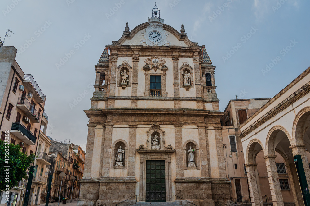 Obraz premium Church of Collegio dei Gesuiti in Alcamo, Trapani, Sicily, Italy, Europe