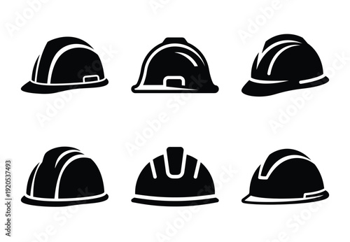 A set of  constriction tools and safety helmet icons
