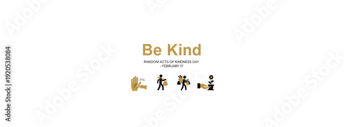 Illustration of diverse people showing kindness to each other in a simple graphic representation