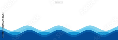 Modern abstract wave pattern, layered blue shades fading into white, smooth curves, elegant minimal illustration, professional background