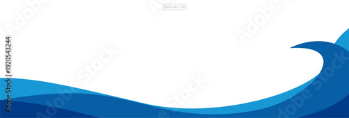 Abstract soft wave layers, multiple blue tones blending into white, minimal corporate illustration style, smooth gradient depth background