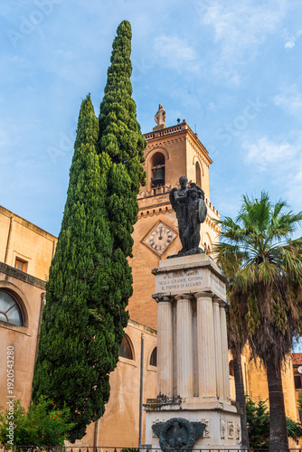 View of Alcamo Cathedral, Trapani, Sicily, Italy, Europe